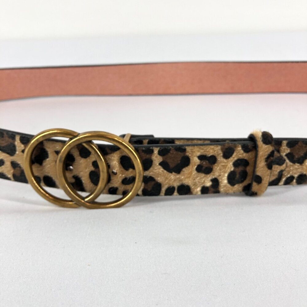 Leopard Print Man Made Material Belt 44 Inches Long - Picture 3 of 6